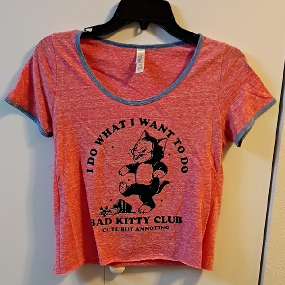 LuLaRoe Tops - Bad Kitty Club Shirt
